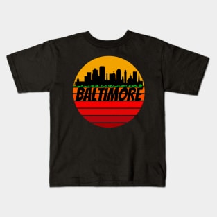 BALTIMORE SUNSET DESIGN Kids T-Shirt